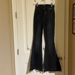 Black Denim Flares